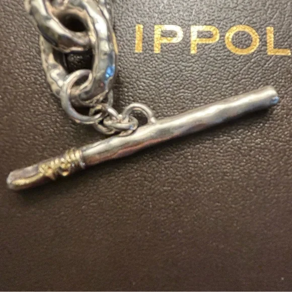 Ippolita Glamazon Bastille Sterling Silver Hammered Links Bracelet - Picture 2 of 6